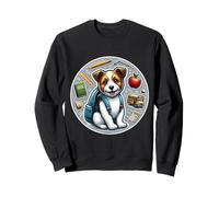 Regreso A La Escuela Russell Terrier Perro Niño Niña Dueño Estu Sudadera