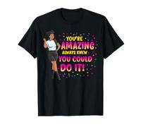 Regreso a la Escuela Seniors Graduación Melanina Negro Mujeres Niñas Camiseta