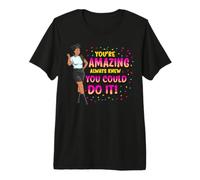 Regreso a la Escuela Seniors Graduación Melanina Negro Mujeres Niñas Camiseta Premium