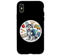 Regreso a la escuela Siberian Husky Dog Boys Girls Dueño Estudiante Carcasa para iPhone X/XS