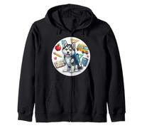 Regreso a la escuela Siberian Husky Dog Boys Girls Dueño Estudiante Sudadera con Capucha