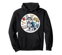Regreso a la escuela Siberian Husky Dog Boys Girls Dueño Estudiante Sudadera con Capucha