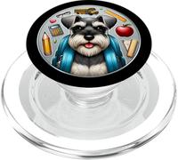 Regreso a la escuela Standard Schnauzer Dog Boys Girls Owner Kids PopSockets PopGrip para MagSafe