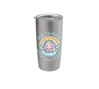 Regreso a la escuela y aspecto genial Kawaii unicornio arcoíris Vaso térmico de acero inoxidable de doble pared