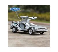 (Regreso al futuro 1) WELLY 1:24 DMC-12 M?quina del tiempo DeLorean Regreso al futuro Coche Est?tico