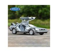 (Regreso al futuro 2) WELLY 1:24 DMC-12 M?quina del tiempo DeLorean Regreso al futuro Coche Est?tico