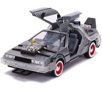 Regreso Al Futuro III Máquina Del Tiempo Iluminada Vehículo De Fundición 1:24