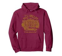 Regreso al Futuro Visite Hill Valley Un Buen Lugar para Vivir Sudadera con Capucha, Unisex para Adultos, Granate, L