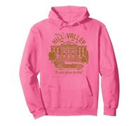 Regreso al Futuro Visite Hill Valley Un Buen Lugar para Vivir Sudadera con Capucha, Unisex para Adultos, Rosa Brillante, XXL