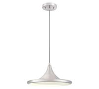 Regulable 15W Lámpara Colgante LED Massie Níquel 35CM Lámpara Salón