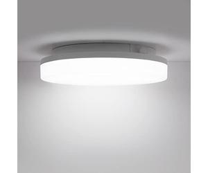 Regulable Plafón LED Techo 15W 22CM, Moderno Lámpara Techo para Baño Luz Fría 5000K, 1400LM Luz De Techo LED Redondo Equivalente a 100W Lámpara Incandescente, Impermeable IP54 para Dormitorio Cocina