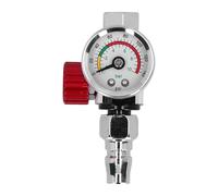 Regulación de la presión neumática Pistola de pintura en aerosol con rosca 4 pulgadas, regulador presión aire, válvula ajuste reguladora, manómetro, adaptador 0 a 140 PSI, herramienta neumática