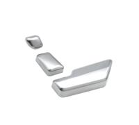 Regulador Asiento Coche Botón reposacabezas respaldo asiento izquierdo y derecho coche apto para Benz C GLK E Class W204 C204 X204 W212 207 166 Botón Memoria Asiento(Silver Left 3PCS)
