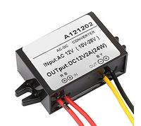 Regulador convertidor reductor AC 10-28V a DC 12V, módulo de fuente de alimentación convertidor Buck impermeable IP67, transformador de voltaje para enrutador de motor de automóvil(5A)