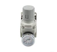 Regulador de aire compacto 0-145 PSI puerto de 0.5 pulgadas (diámetro de | Puerto NPT de 1,3 cm, ajuste preciso del flujo, plástico ligero, ideal para talleres, esfera clara