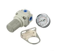 Regulador de aire compacto 0-145 PSI puerto de 0.5 pulgadas (diámetro de | Puerto NPT de 1,3 cm, ajuste preciso del flujo, plástico ligero, ideal para talleres, esfera clara