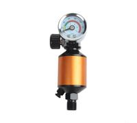 Regulador de aire comprimido de 1/4 pulgadas con manómetro y filtro, reductor de presión de aluminio para compresor 1/4 NPT separador de agua para pistola de pintura y taller, regulador de presión