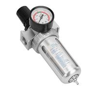 Regulador de Aire para compresor con manómetro, BSP 1/2 Compresor de aire Trampa de agua Filtro de presión Regulador de presión con conexión de montaje