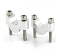 Regulador de Altura del Manillar Elevadores Barra Gruesa Montaje Manillar Palanquilla para XJR 1200 YS125 SR250 SR400 XSR125 YZ125 YZ450F VMX12(Silver Riser 20mm)