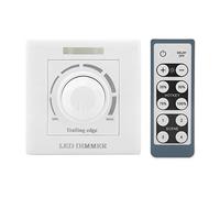 Regulador de atenuación para luces LED, Interruptor de regulación LED Interruptor de pared ajustable inalámbrico con control remoto IR 200W Compatible con tipos de potencia de reg(220V)