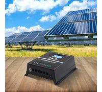 Regulador de batería con pantalla LCD, controlador de carga solar MPPT de 200 A 12 V/24 V/36 V/48 V, con puertos de cableado grandes y disipador de calor, para una carga solar fiable