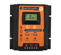 Regulador de batería,Controlador de Carga Solar 12V 24V 30A 50A 70A MPPT Controladores de Carga Solar Panel Solar Regulador de batería Dual USB Pantalla LCD