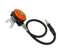 Regulador de buceo de 2ª etapa para Buceo Diving 145 PSI, equilibrado mecánicamente con boquilla de silicona, tubo de escape bajo la barbilla que distrae burbujas, resistente al flujo, naranja