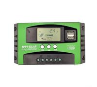 Regulador de carga solar MPPT 100 A, impermeable, para módulos solares de 12 V y 24 V, con monitoreo de voltaje en tiempo real, control de carga inteligente y resolución automática de problemas (30 A)