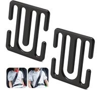 Regulador de cinturón de seguridad Paquete de 2, asientos de coche/camión de aleación de zinc Clip de bloqueo cinturón de seguridad universal de metal, regulador cómodo para correa de hombro para
