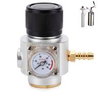 Regulador de CO2, 2 en 1 Mini regulador de gas de CO2 TR21.4 Manómetro de presión de soda 0-90 PSI (para Europa)