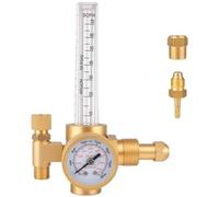 Regulador de CO2 de argón para máquina de soldadura TIG y MIG, reductor de presión de gas de cobre de 0-4000 PSI con conector de entrada CGA-580, incluye tuerca de 916 x 18 y accesorio de 14 púas