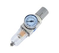 Regulador de filtro de aire neumático con drenaje manual, filtración de 25 μm y clasificación de presión de 0,5 MPa, construcción de aleación de aluminio para sistemas combinados Piggyback (AW3000-02)