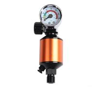 Regulador de filtro de compresor de aire, ajuste NPT de 1/4 con medidor de precisión 0-140 PSI, separador de agua para pulverización de pintura, líneas de aire, carcasa de metal ligero