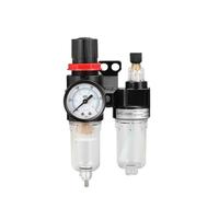 Regulador de filtro for compresor de aire neumático AFC2000 Lubricantes AFR2000 + AL2000 G1/4 Separador de agua y aceite Reductor de presión(With 8mm JP COULPER)