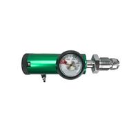 Regulador de flujo de oxígeno de punta redondeada con manómetro for cilindro de oxígeno y generador de 0 a 15 l/min(DISS Fitting)