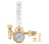 Regulador de gas argón para soldadura TIG y MIG |Manómetro de alta presión 0-4000 PSI/Medidor de flujo 0-60 CFH |Puertos duales con hilos de 5/8 y 9/16 |Modelo WX-191-03