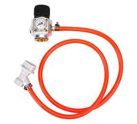 Regulador de gas CO2 mini, cargador portátil de CO2 con medidor de presión, herramienta de cerveza casera de aleación de aluminio con bloqueo de bola para el dispensado de