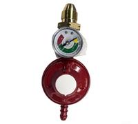 Regulador de gas propano de 37 mbar 5/8 para rosca izquierda bsp 37 mbar | Salida de 37 mbar, 5/8 para rosca izquierda BSP, solo se adapta a propano, acabado rojo, control de flujo preciso