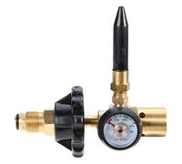 Regulador de inflador de flujo para válvulas de tanques CGA580, llenado de globos, 0-3000 PSI, mango de goma
