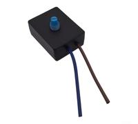 Regulador de intensidad giratorio LED, 120 V, compacto para montaje en pared, plástico resistente, IP25, protección contra el polvo, negro, regulador de pared para salón, dormitorio, fácil montaje