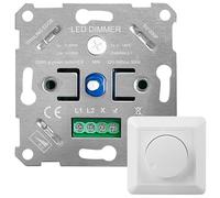 Regulador de intensidad LED 220 - 240 V, regulador de intensidad para lámparas LED y bombillas blancas, interruptor de luz universal, 5 - 200 W, regulable, bombilla y lámpara halógena