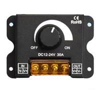 Regulador de intensidad LED digital continuo 12V 24V 30A para iluminación de tira de un solo color con ajuste giratorio y memoria incorporada