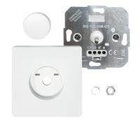 Regulador de Luz LED con Perilla 220V-240V, Regulador Intensidad Led 5W-200W para Incandescentes/Halógenas para Iluminación Comercial, Residencial y Paisajística Exterior, Panel blanco