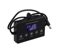 Regulador de luz para acuario, temporizador con pantalla LCD, dispositivo inteligente de temporización para iluminación de peceras, 12 - 24 V, varios modos y memoria de apagón, color negro