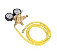 Regulador de Nitrógeno, Medidores de Conexión de Entrada y Salida de Latón, 0-600 PSI con Tubería de Gas de 2 M, Alta Presión 4000 Psi/28000 KPa, Baja Presión 600 Psi/4200 KPa