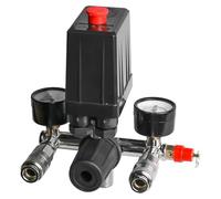 Regulador de presión: 220V Compresor de aire, interruptor de presión Compresor con 2 manómetros, regulador interruptor de compresor válvula de control, Compresor de aire aire comprimido Compresor