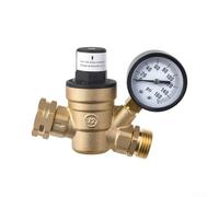 Regulador de presión de agua ajustable RV 160 PSI con medidor y filtro de entrada de acero inoxidable para una gestión eficaz del sistema de agua