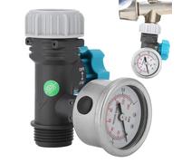 Regulador de presión de agua para el hogar: ajustable de 3/4 de pulgada, manómetro de válvula | Gestión de presión confiable, controlador de flujo de agua fácil de usar para riego con mangueras de j