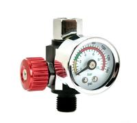 Regulador de presión de aire 0-150 PSI con entrada de 1/4 pulgadas para herramientas de aire, spray para chorreadores de arena, kit de válvula reguladora de aleación de aluminio Compat