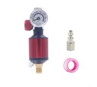 Regulador de presión de aire del compresor con calibre de 0 140 PSI, construcción de aleación de aluminio y separador de agua para herramientas de pulverización y aplicaciones de manguera neumática